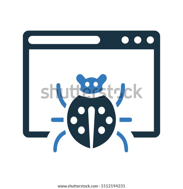 Computer Virus Icon Logo Design Stock Vector Royalty Free 1512194231