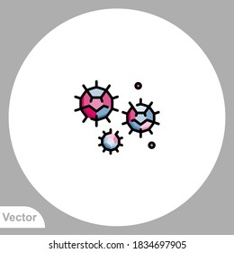 Vector de signo de icono de virus informáticos,Símbolo, ilustración de logotipo para web y móvil