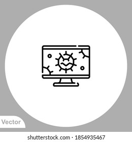 Computer virus icon sign vector,Symbol, logo illustration for web and mobile