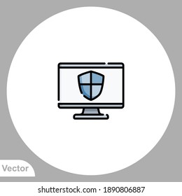 Computer virus icon sign vector,Symbol, logo illustration for web and mobile