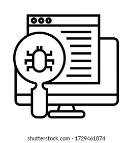 Computer virus icon vector illustration