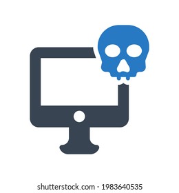 Computer-Virus-Icon.hacker,risk (Vektorgrafik)
