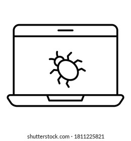 
Computer virus  Line Style vector icon which can easily modify or edit
