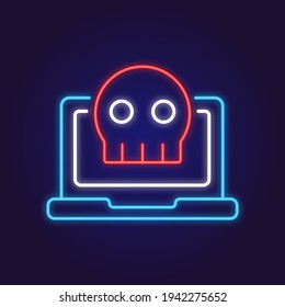 Computer virus linear icon. Error. Thin line customizable illustration. Contour symbol. Vector isolated outline drawing. Editable stroke