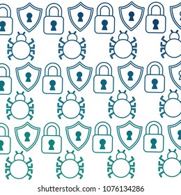 computer virus set pattern background