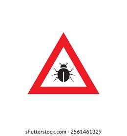 Computer virus sign warning trojan mailware. Security internet virus alert infection.