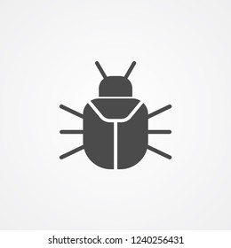 Computer virus vector icon sign symbol