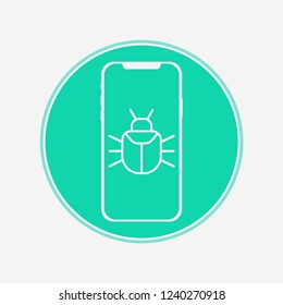 Computer virus vector icon sign symbol