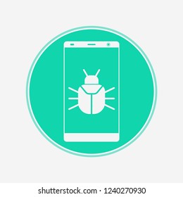 Computer virus vector icon sign symbol