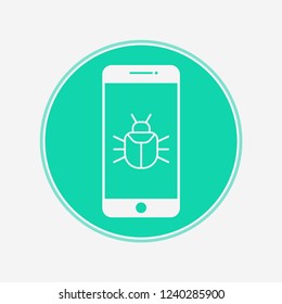 Computer virus vector icon sign symbol