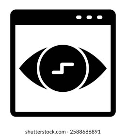 Computer Vision Glyph Icon Design For Personal And Commercial Use