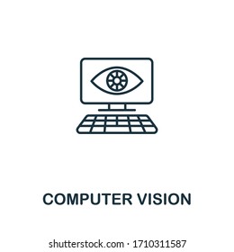 Computer Vision icon from artificial intelligence collection. Simple line Computer Vision icon for templates, web design and infographics
