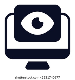 Computer Vision Icon Illustration can be used for uiux, web, etc