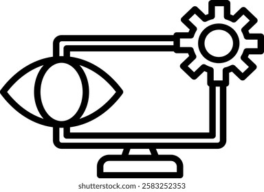 Computer Vision icon line high quality