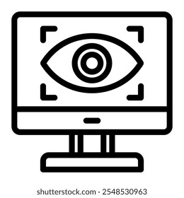 Icono de visión artificial estilo de línea transparente