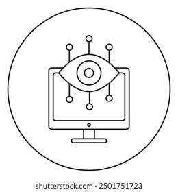 Computer Vision icon, Revolutionizing Industries with Computer Vision Technology, Understanding the Fundamentals of Computer Vision in AI, Applications of Computer Vision From Facial Recognition Ai