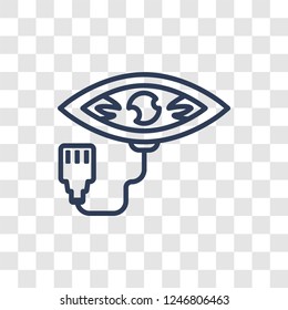 computer vision icon. Trendy linear computer vision logo concept on transparent background from General  collection
