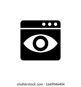 Computer Vision Icon Vector In Black Solid Flat Design Icon Isolated On White Background