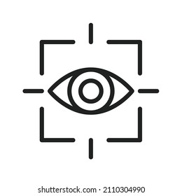 Computer Vision icon vector image. Can also be used for Physical Fitness. Suitable for mobile apps, web apps and print media.