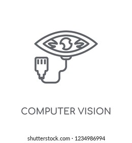 computer vision linear icon. Modern outline computer vision logo concept on white background from General collection. Suitable for use on web apps, mobile apps and print media.