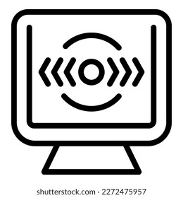 Computer vr icon outline vector. Virtual tour. Online business