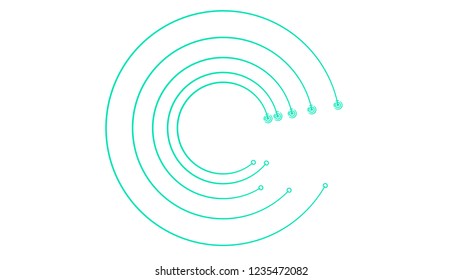 computer waves vector illustration