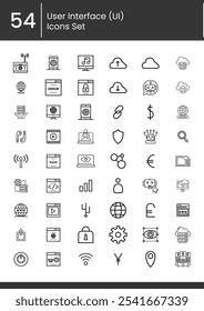 Web del ordenador, UI, inalámbrico, internet, conexión, ordenador portátil, iconos de la pantalla fijados