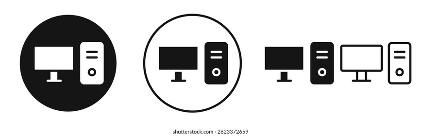 Computer web vector icons set