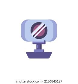Computer webcam flat icon, vector sign, WEB camera colorful pictogram isolated on white. Symbol, logo illustration. Flat style design
