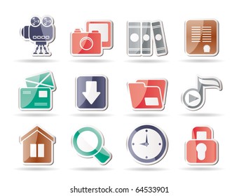 Computer and website icons - vector icon set