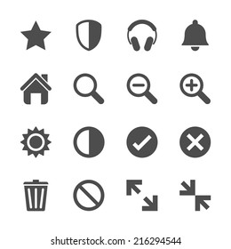 computer and website menu icon set, vector eps10.