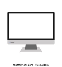 Computer with white background