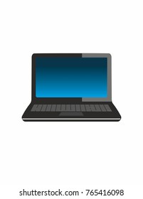 Computer  white background