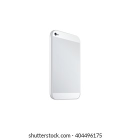 Computer : white hand phone side view. EPS 10