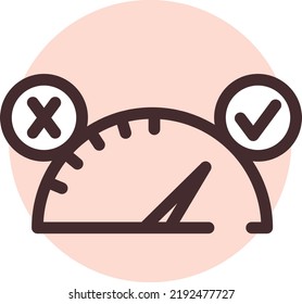 Velocidad wifi de ordenador, ilustración, vector sobre fondo blanco.