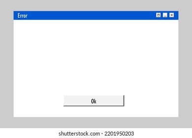computer window error. Flat warning symbol. Attention sign. Alert message. Vector illustration. Stock image