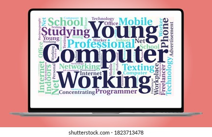 computer word cloud, education concept
