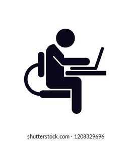 Computer worker icon
