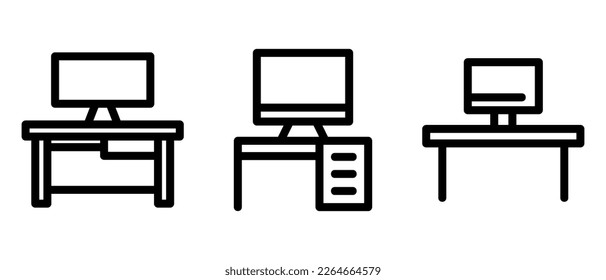 computer workspace icon or logo isolated sign symbol vector illustration - high quality black style vector icons
