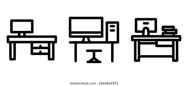 computer workspace icon or logo isolated sign symbol vector illustration - high quality black style vector icons
