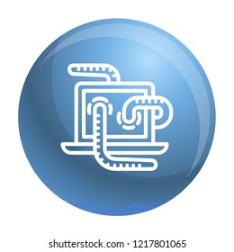 Computer worm icon. Outline computer worm vector icon for web design isolated on white background