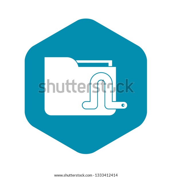 Computer Worm Icon Simple Style Isolated Stock Vector Royalty