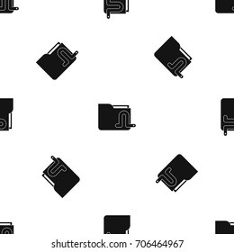 Computer worm pattern repeat seamless in black color for any design. Vector geometric illustration