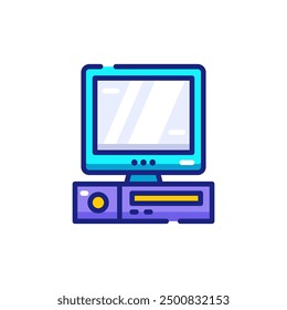 Computer Y2K Vector Icon Illustration