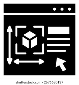 Computergestütztes Design Glyphe, einzelne Symbole