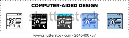 Computer-Aided Design Icon Pack Line Glyph