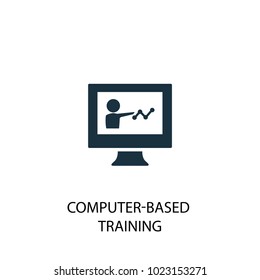 Computer-Based Training icon. Simple element illustration. Computer-Based Training symbol design from eLearning collection. Can be used in web and mobile.