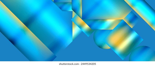 A computergenerated image featuring a colorfulness of blue and yellow abstract background with hints of azure, electric blue, and aqua resembling a patterned petal and water symmetry