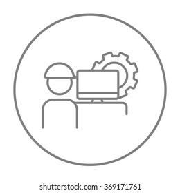 Computerisiertes Symbol der Produktionslinie.