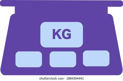 Computerized Shop Weight Scale KG Concept Illustration 